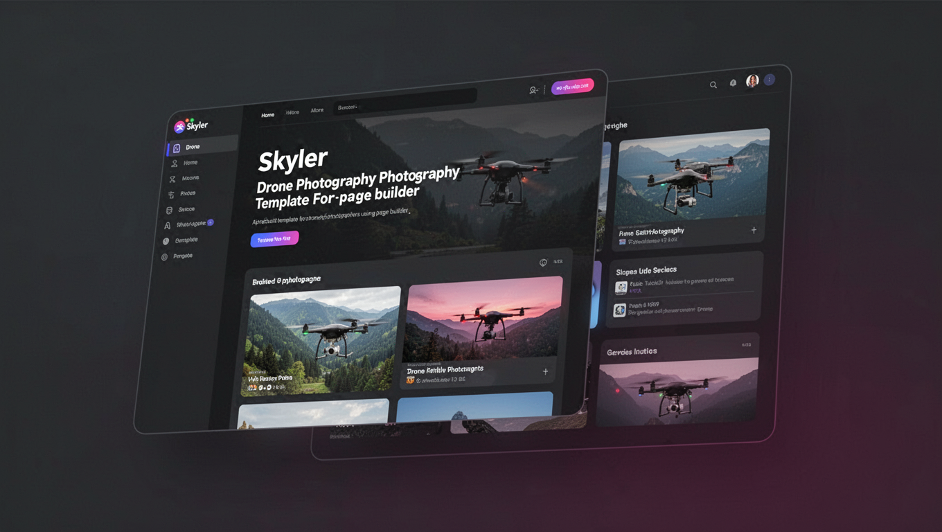 Preview of Skyler - Drone Photography Template For Elementor