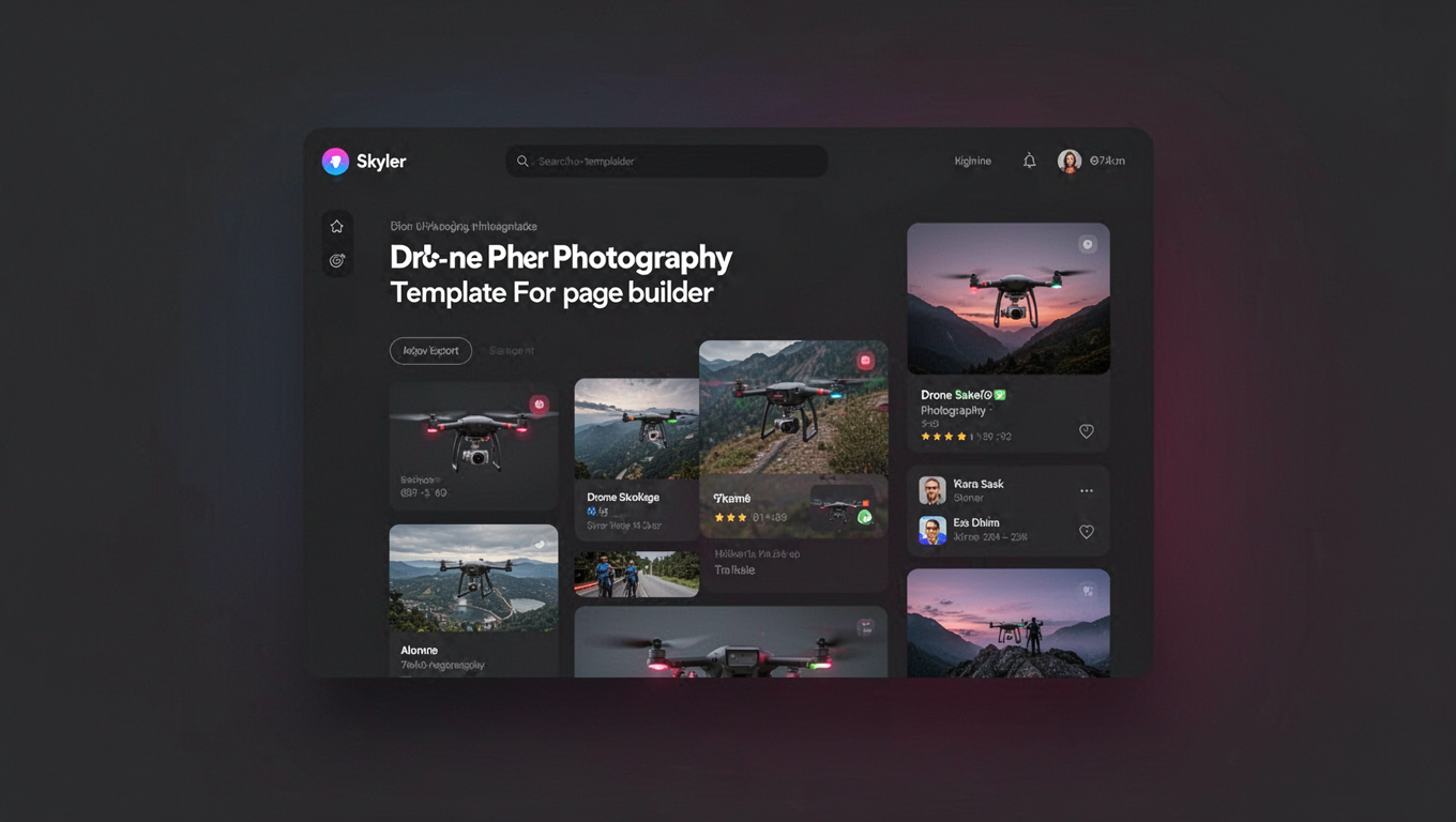 Preview of Skyler - Drone Photography Template For Elementor