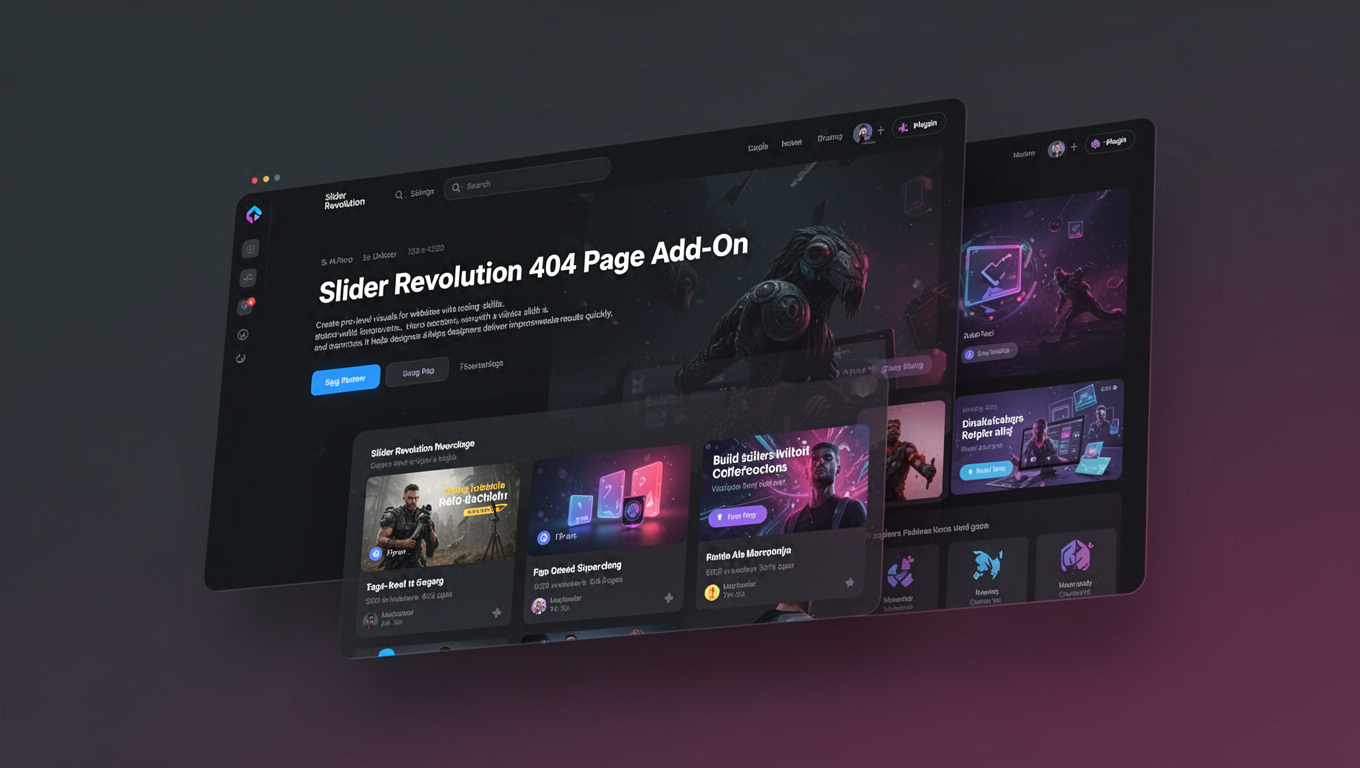 Preview of Slider Revolution 404 Page Add-On