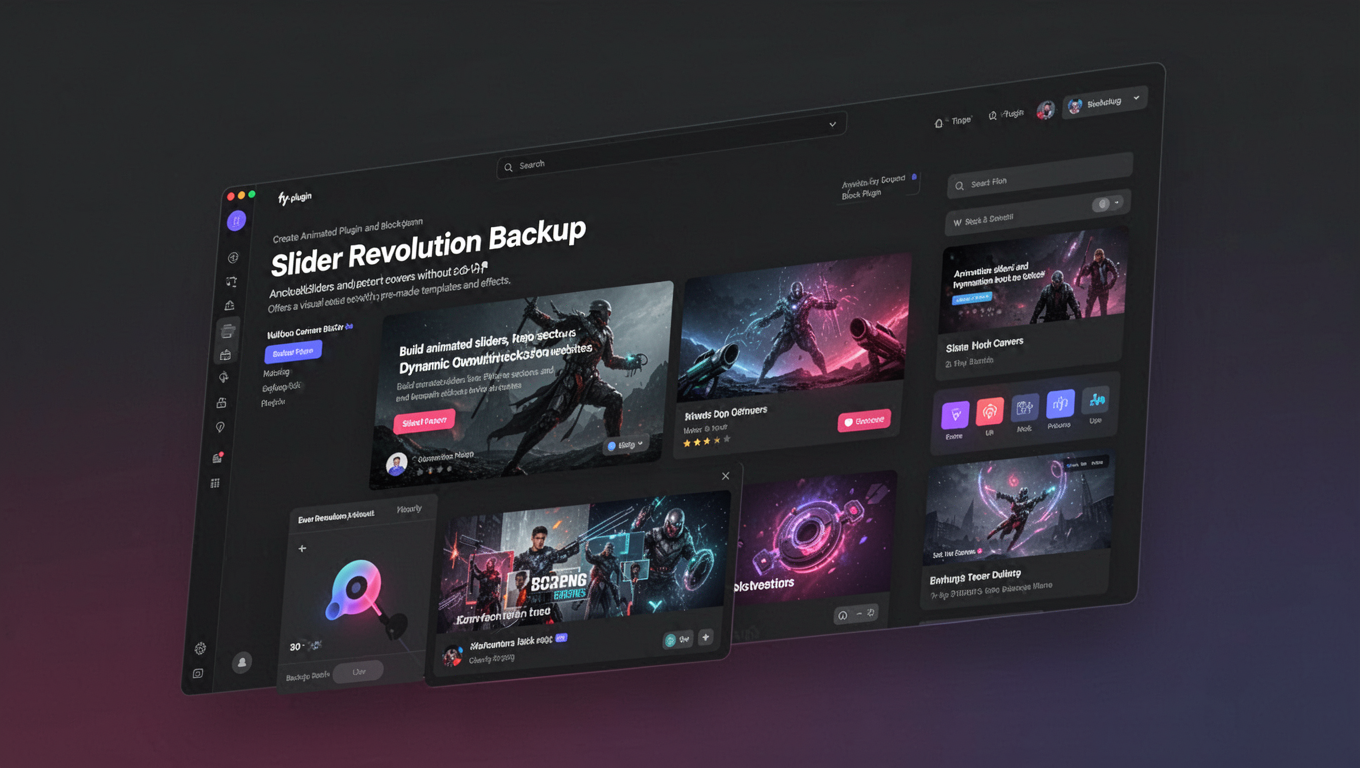 Preview of Slider Revolution Backup Add-On