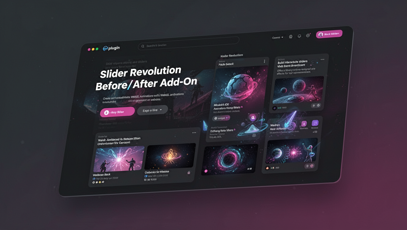 Preview of Slider Revolution Before/After Add-On
