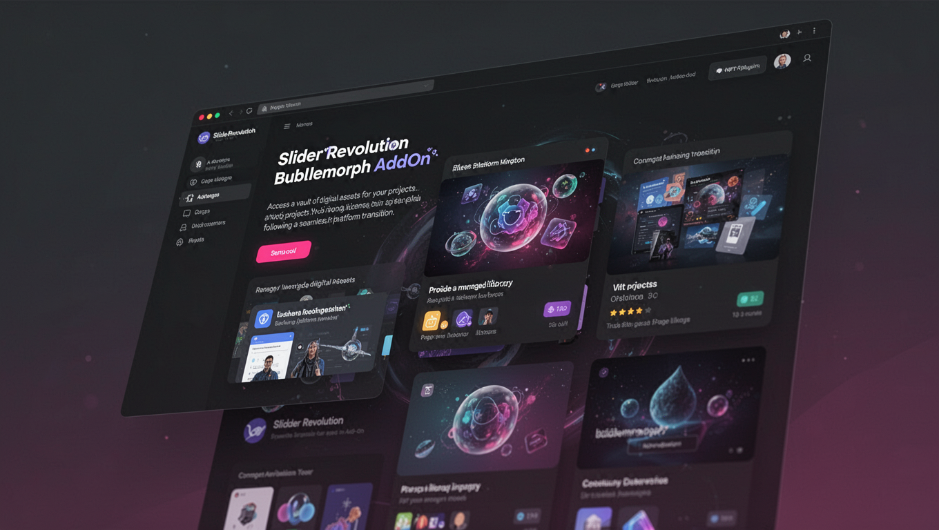 Preview of Slider Revolution Bubblemorph AddOn