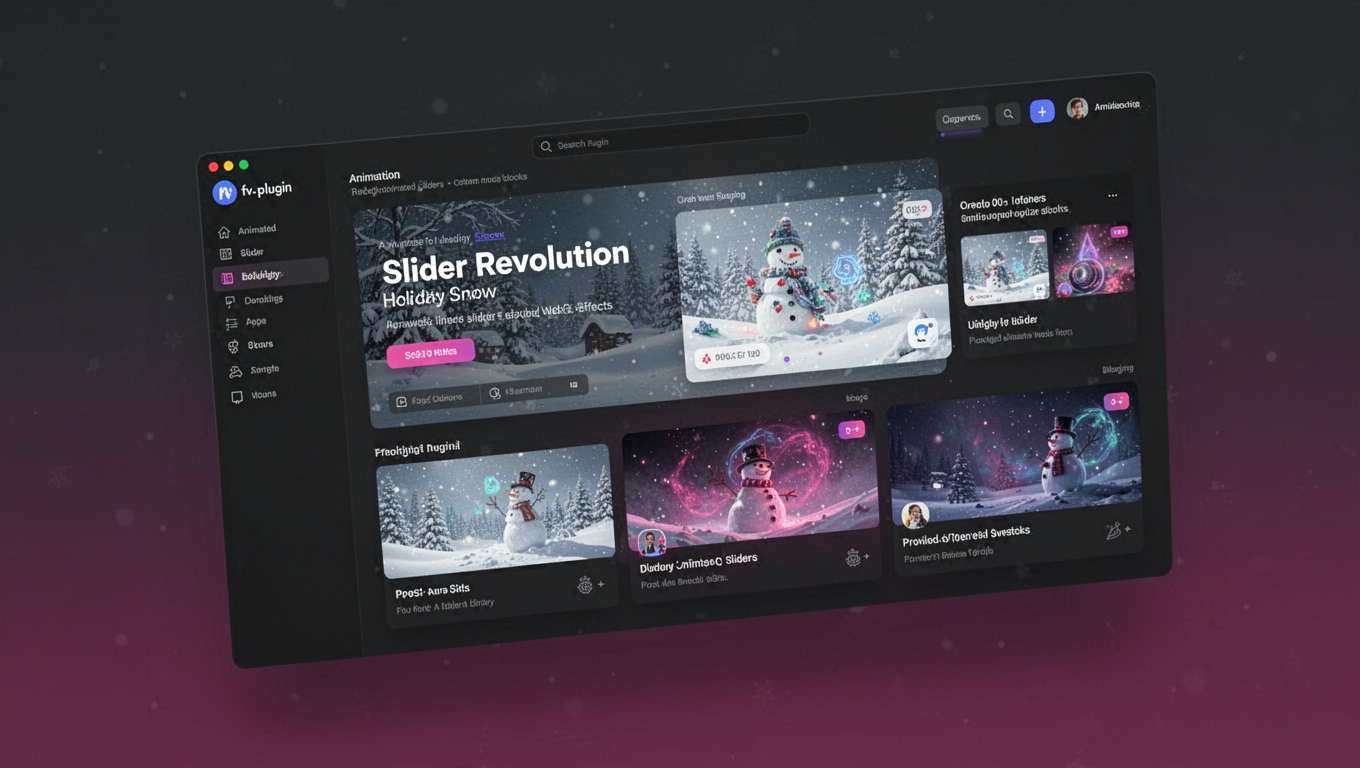 Preview of Slider Revolution Holiday Snow