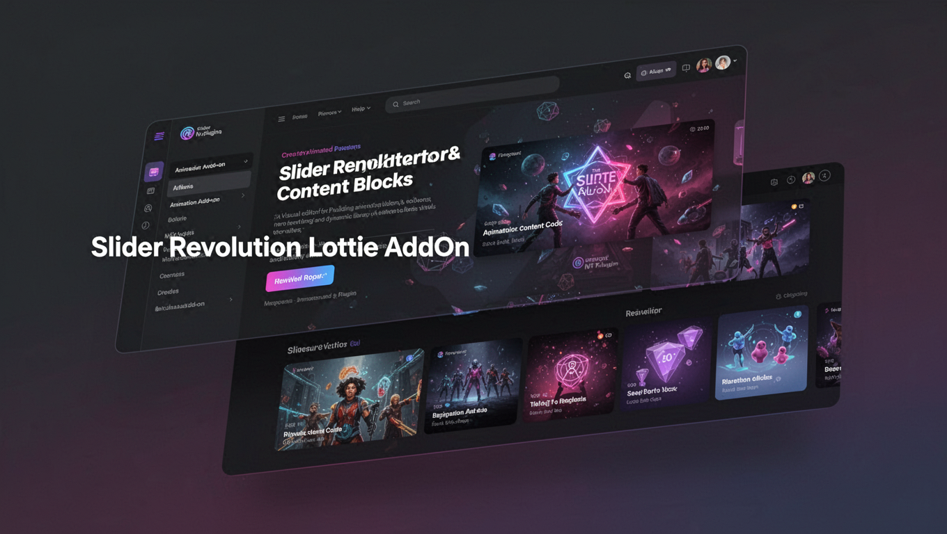 Preview of Slider Revolution Lottie AddOn