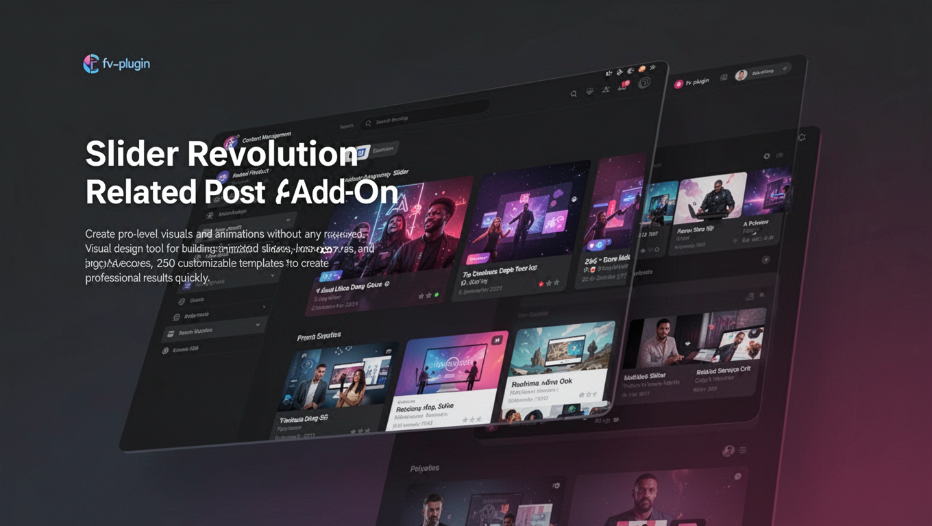 Preview of Slider Revolution Related Posts Add-On
