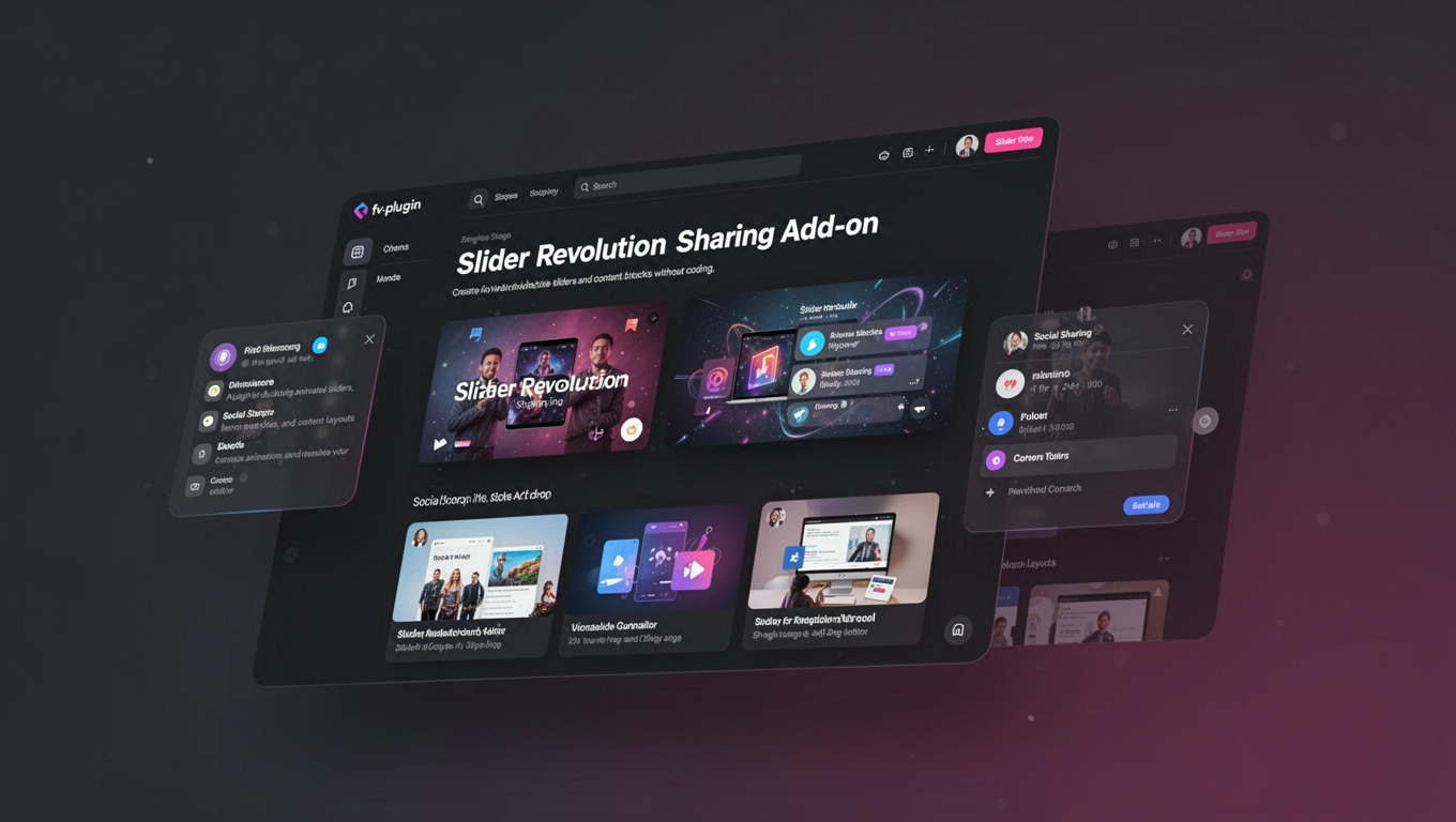 Preview of Slider Revolution Sharing Add-on