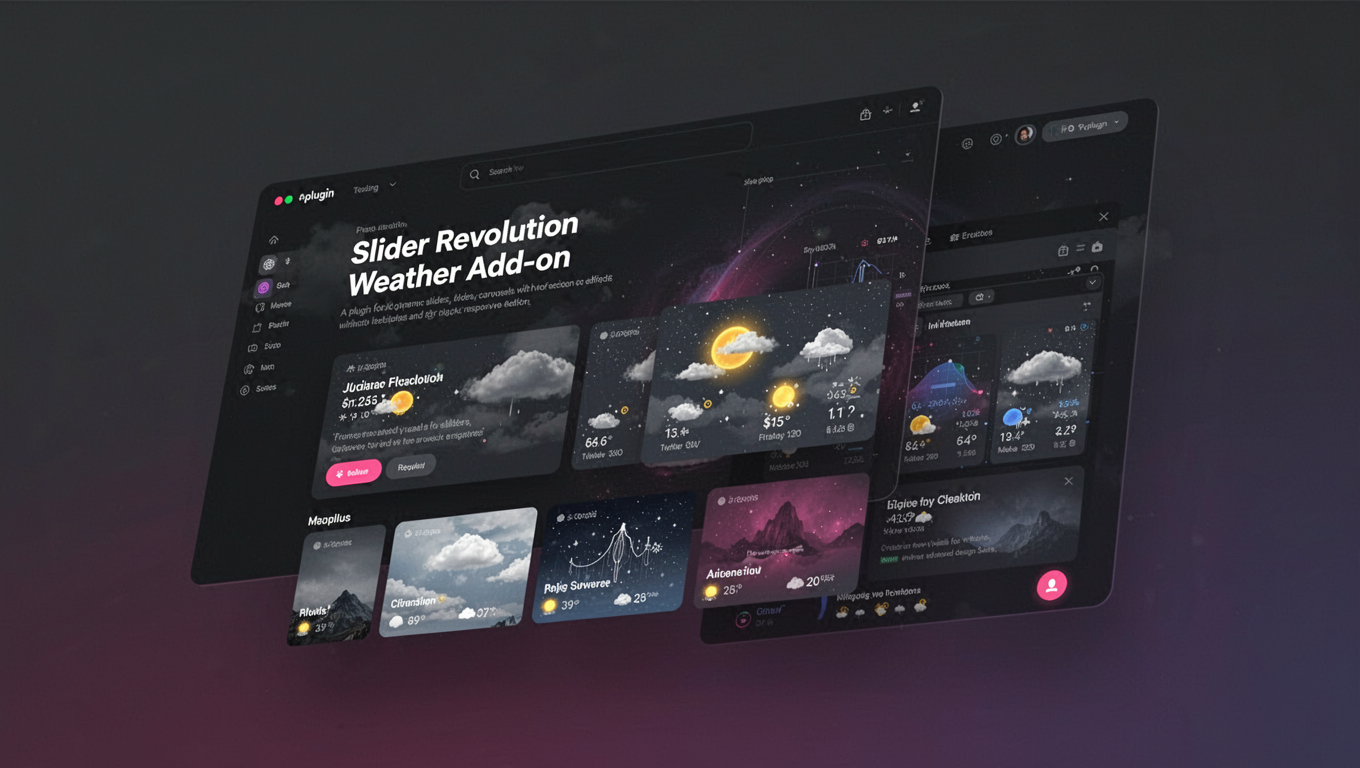 Preview of Slider Revolution Weather Add-on