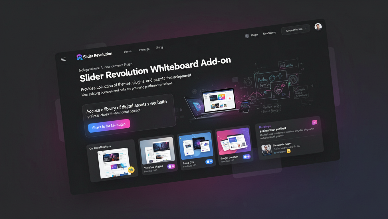 Preview of Slider Revolution Whiteboard Add-on
