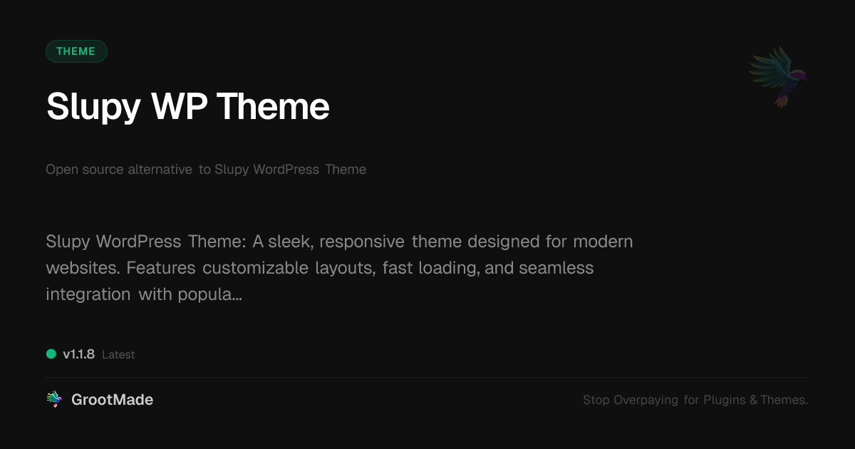 Preview of Slupy WP Theme