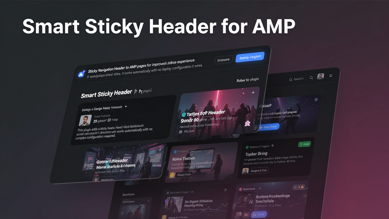 Preview of Smart Sticky Header for AMP