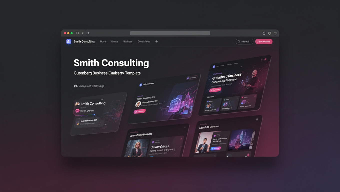 Preview of Smith Consulting - Gutenberg Business Consultancy Template