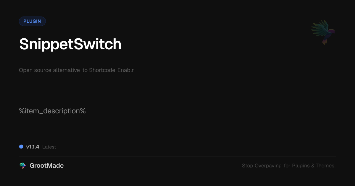 Preview of SnippetSwitch