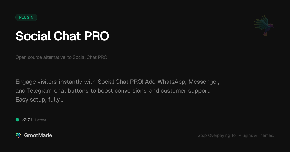 Preview of Social Chat PRO