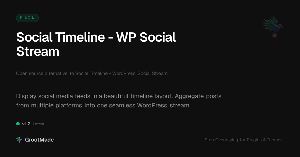 Preview of Social Timeline - WP Social Stream
