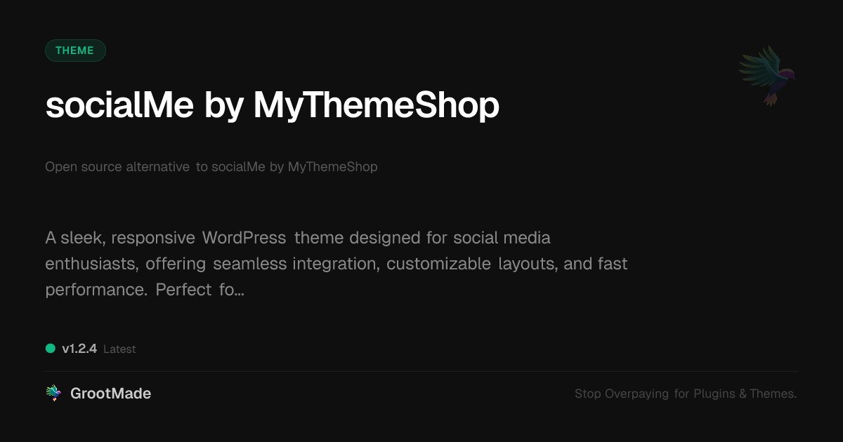 Preview of socialMe by MyThemeShop