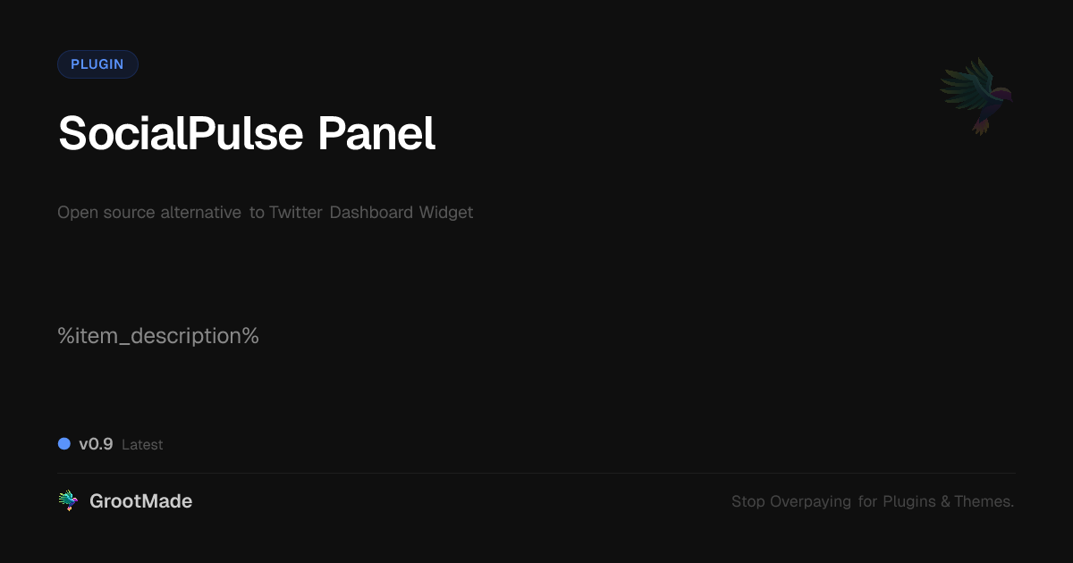 Preview of SocialPulse Panel