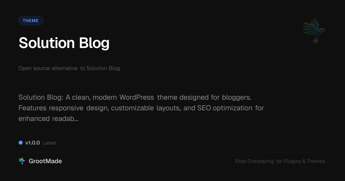 Preview of Solution Blog