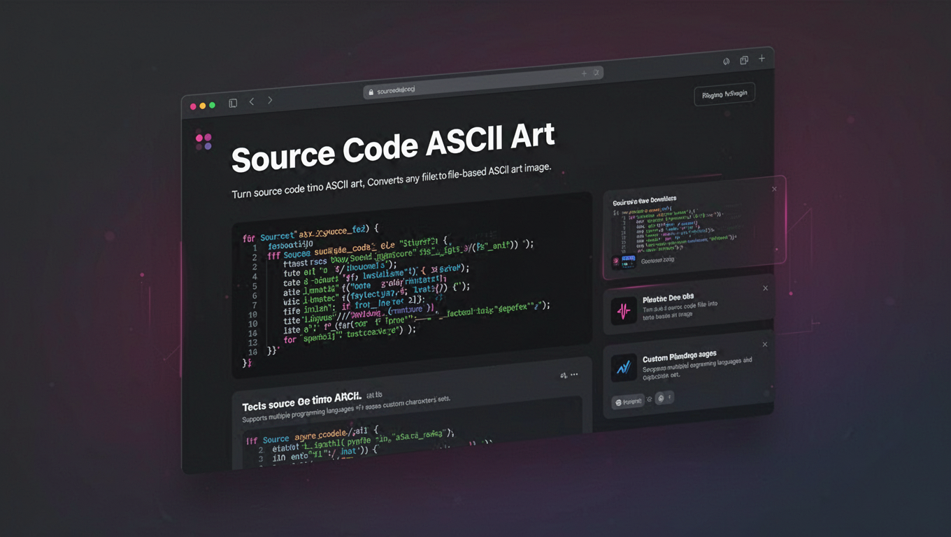 Preview of Source Code ASCII Art