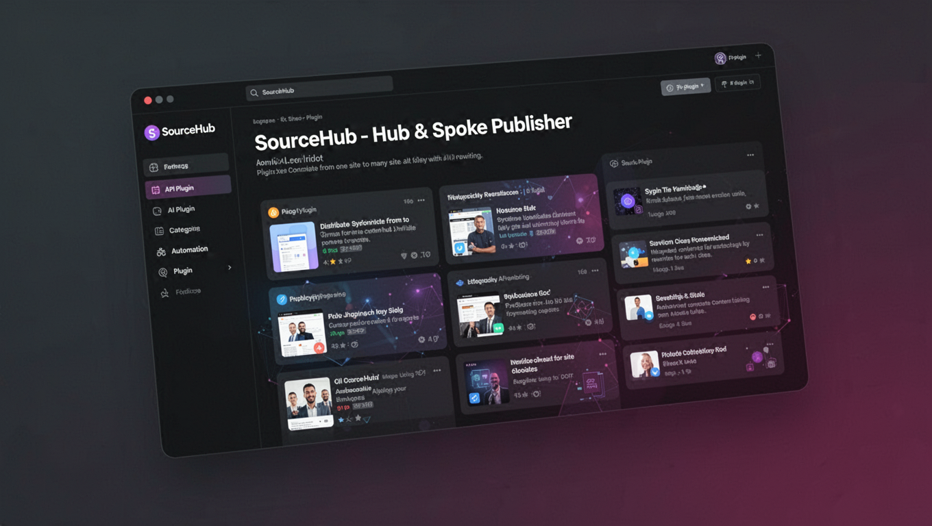 Preview of SourceHub - Hub & Spoke Publisher