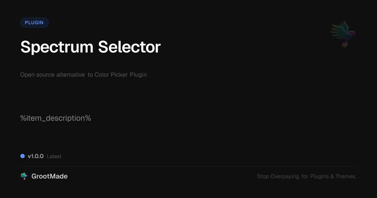 Preview of Spectrum Selector