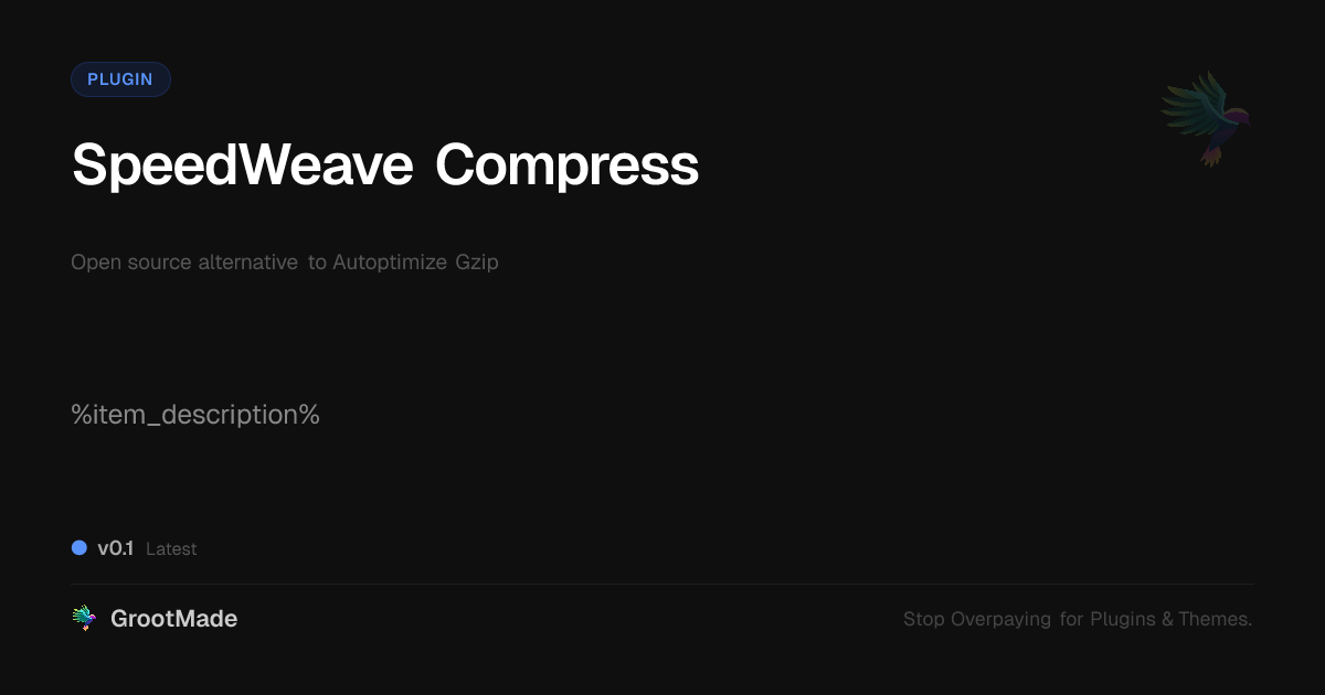 Preview of SpeedWeave Compress