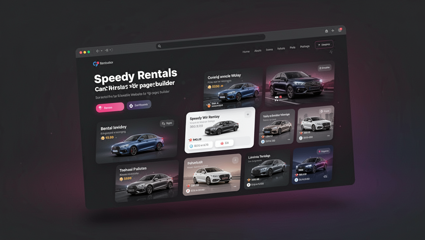 Preview of Speedy Rentals - Car Rental Website For Elementor