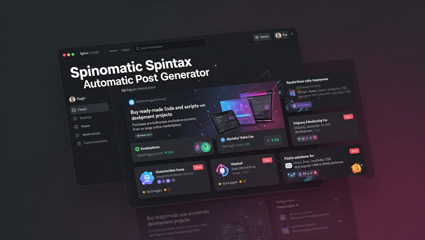 Preview of Spinomatic Spintax Automatic Post Generator