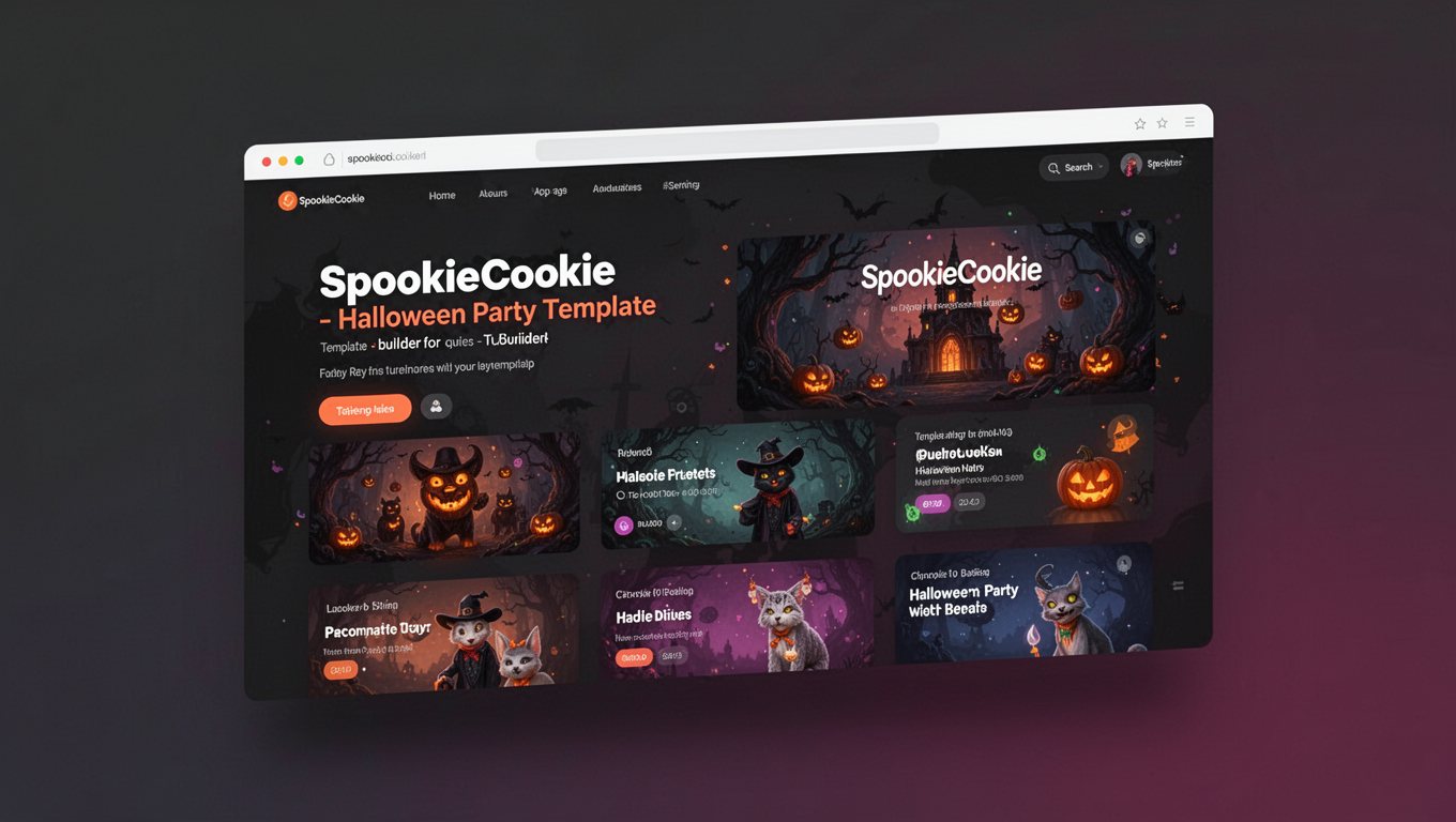 Preview of SpookieCookie - Halloween Party Template for Elementor
