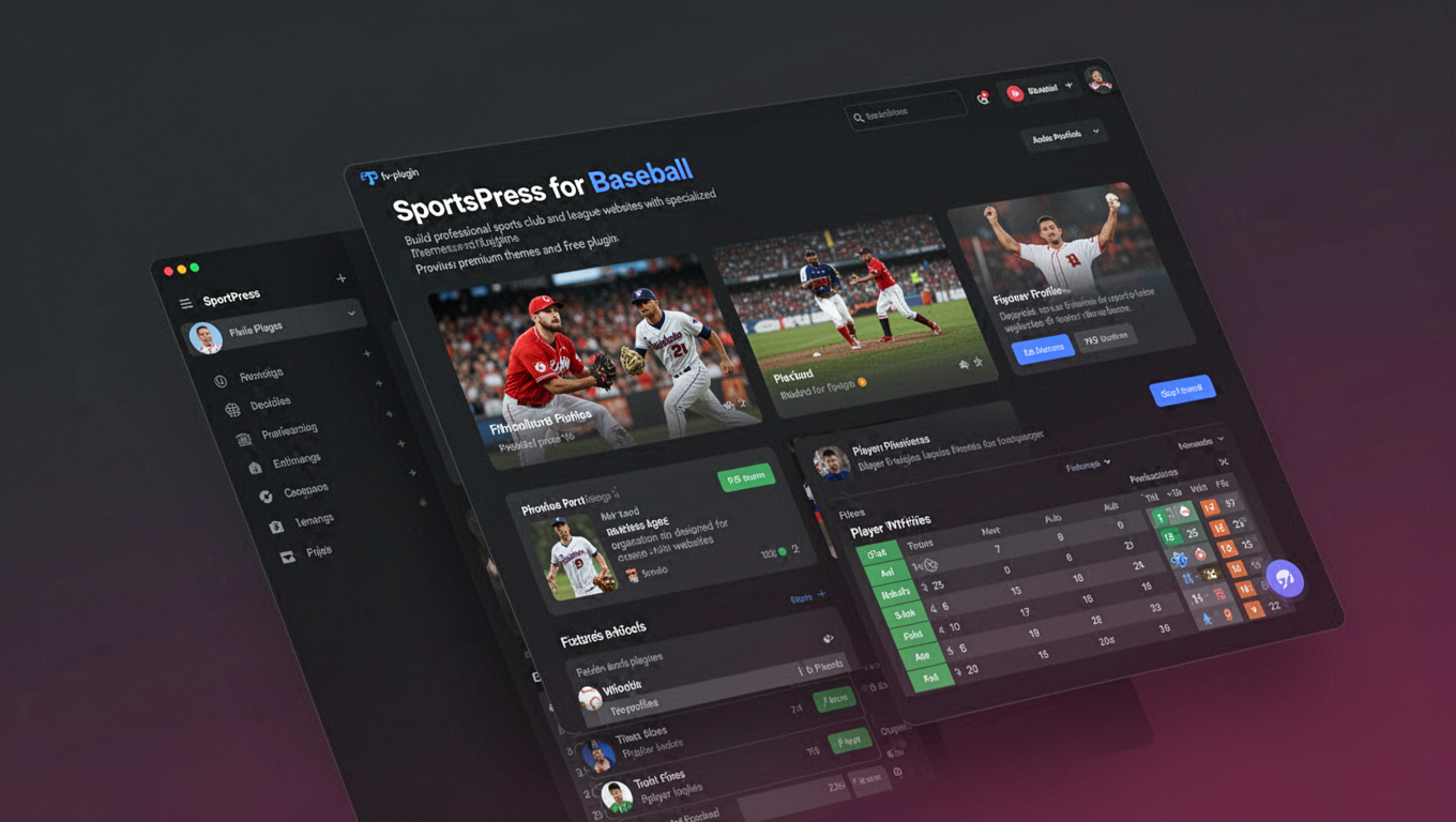 Preview of SportsPress for Baseball