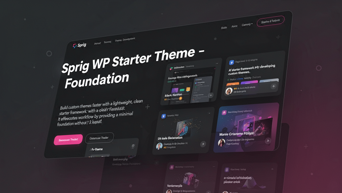 Preview of Sprig WP Starter Theme - Foundation