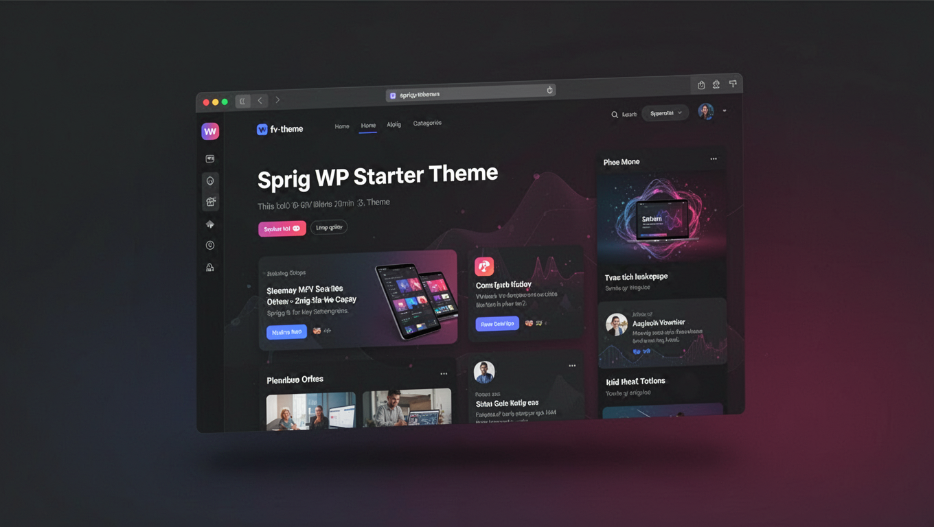 Preview of Sprig WP Starter Theme