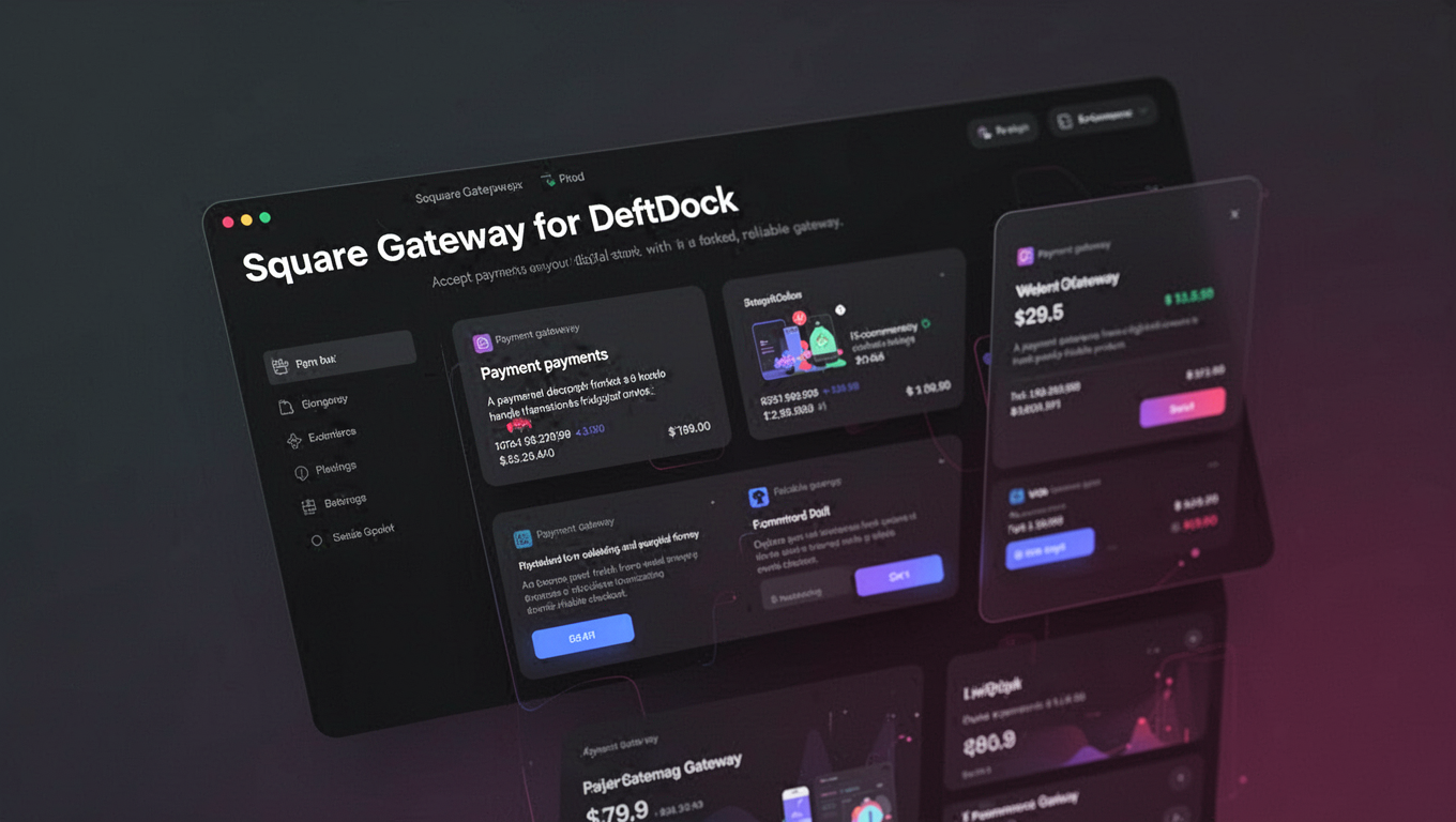 Preview of Square Gateway for DeftDock