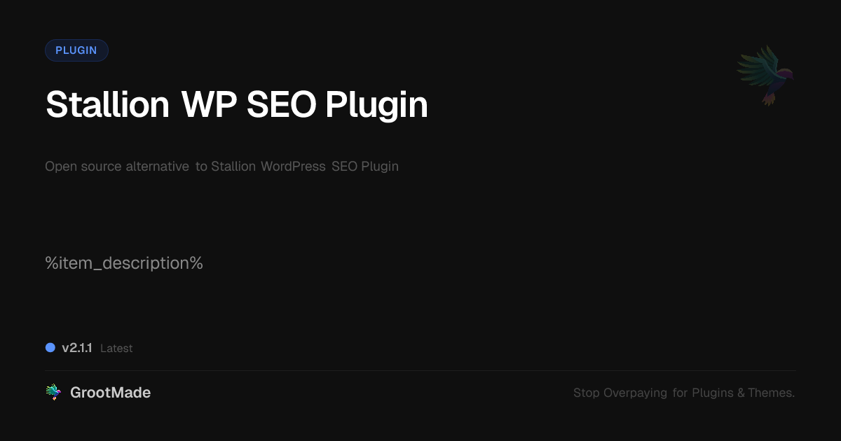 Preview of Stallion WP SEO Plugin