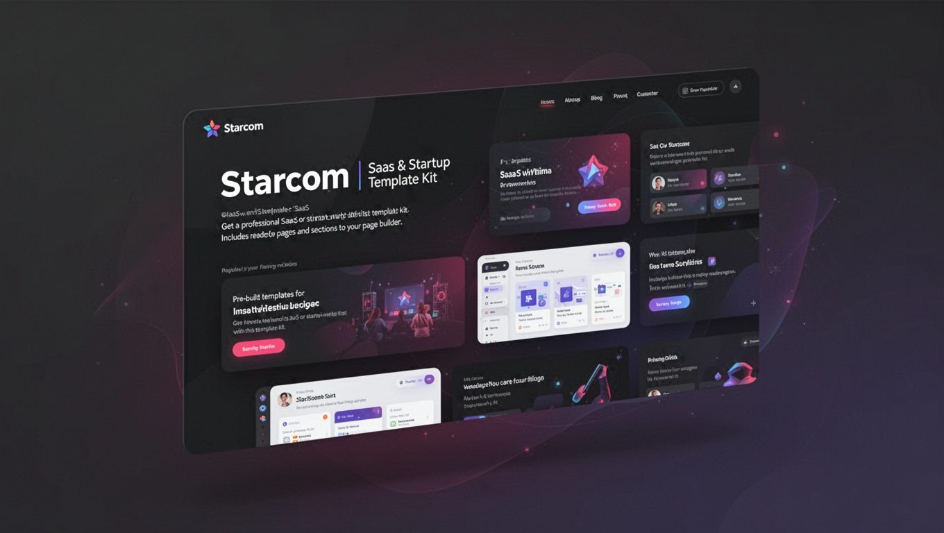 Preview of Starcom | Saas & Startup Template Kit