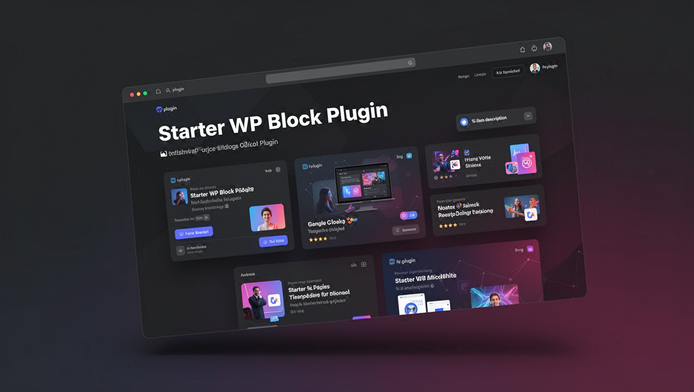 Preview of Starter WP Block Plugin
