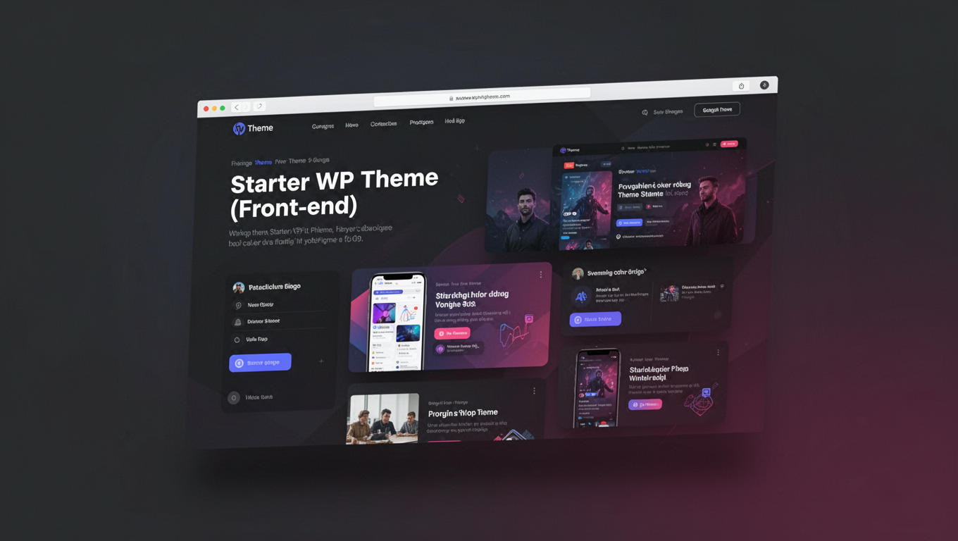 Preview of Starter WP Theme (Front-end)
