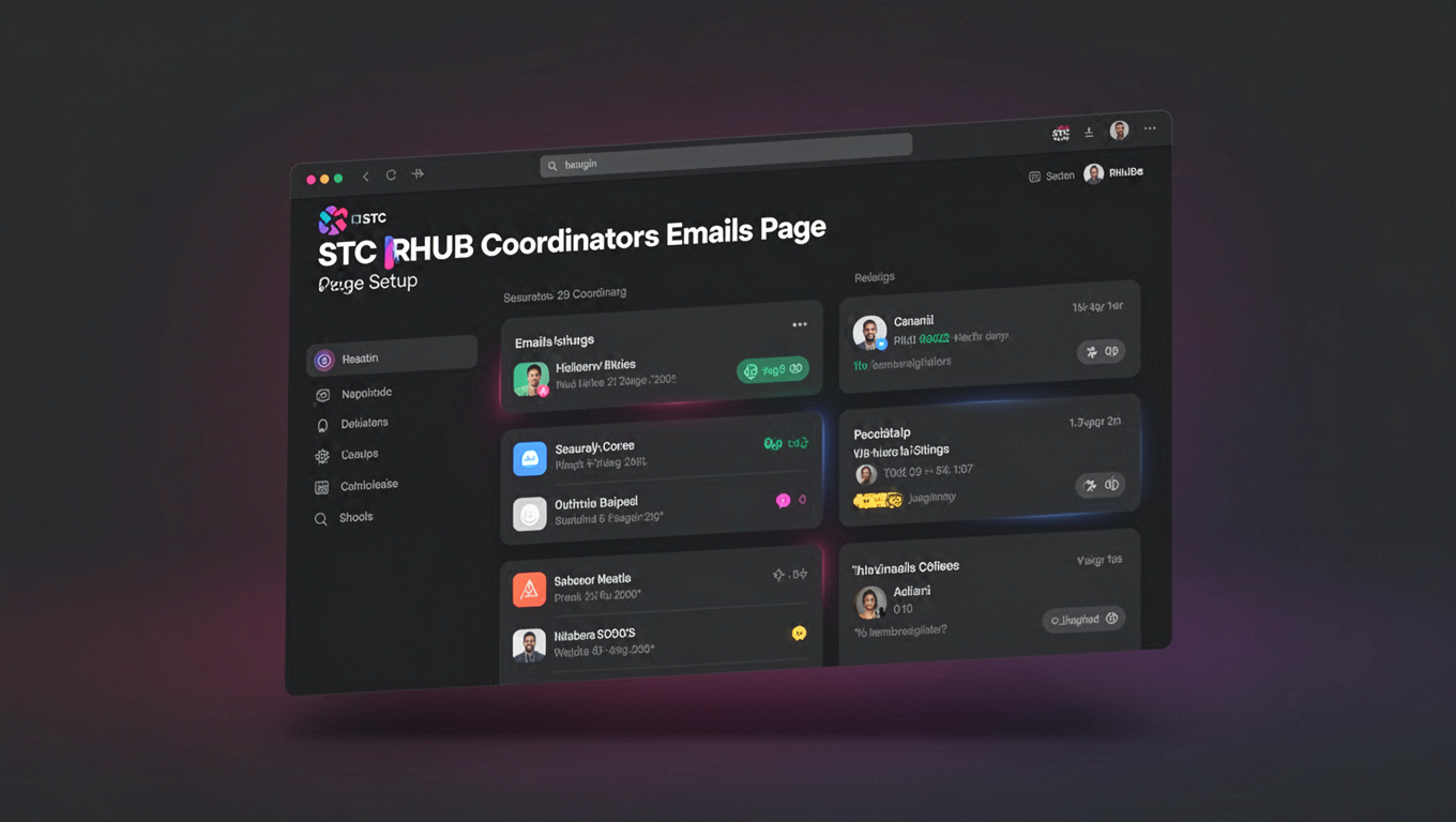 Preview of STC RHUB  Coordinators Emails Page Setup