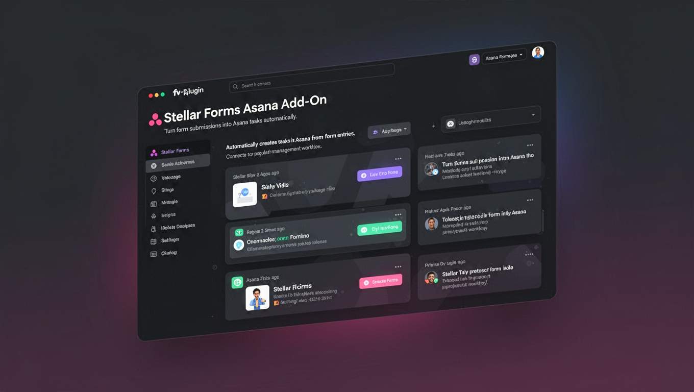 Preview of Stellar Forms Asana Add-On