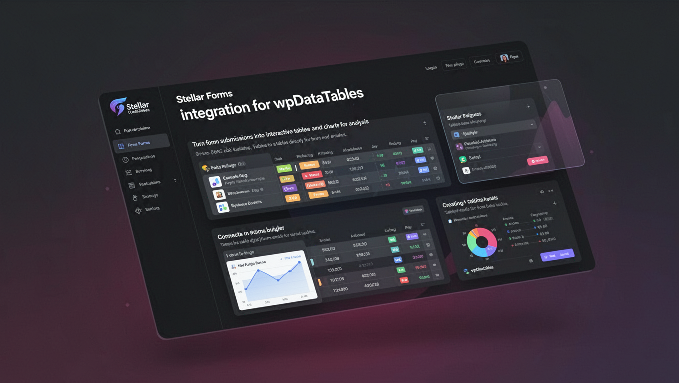 Preview of Stellar Forms integration for wpDataTables