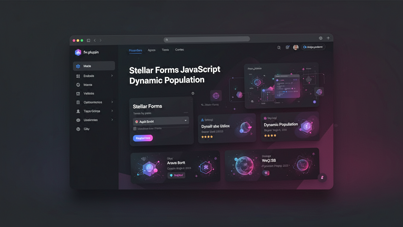 Preview of Stellar Forms JavaScript Dynamic Population