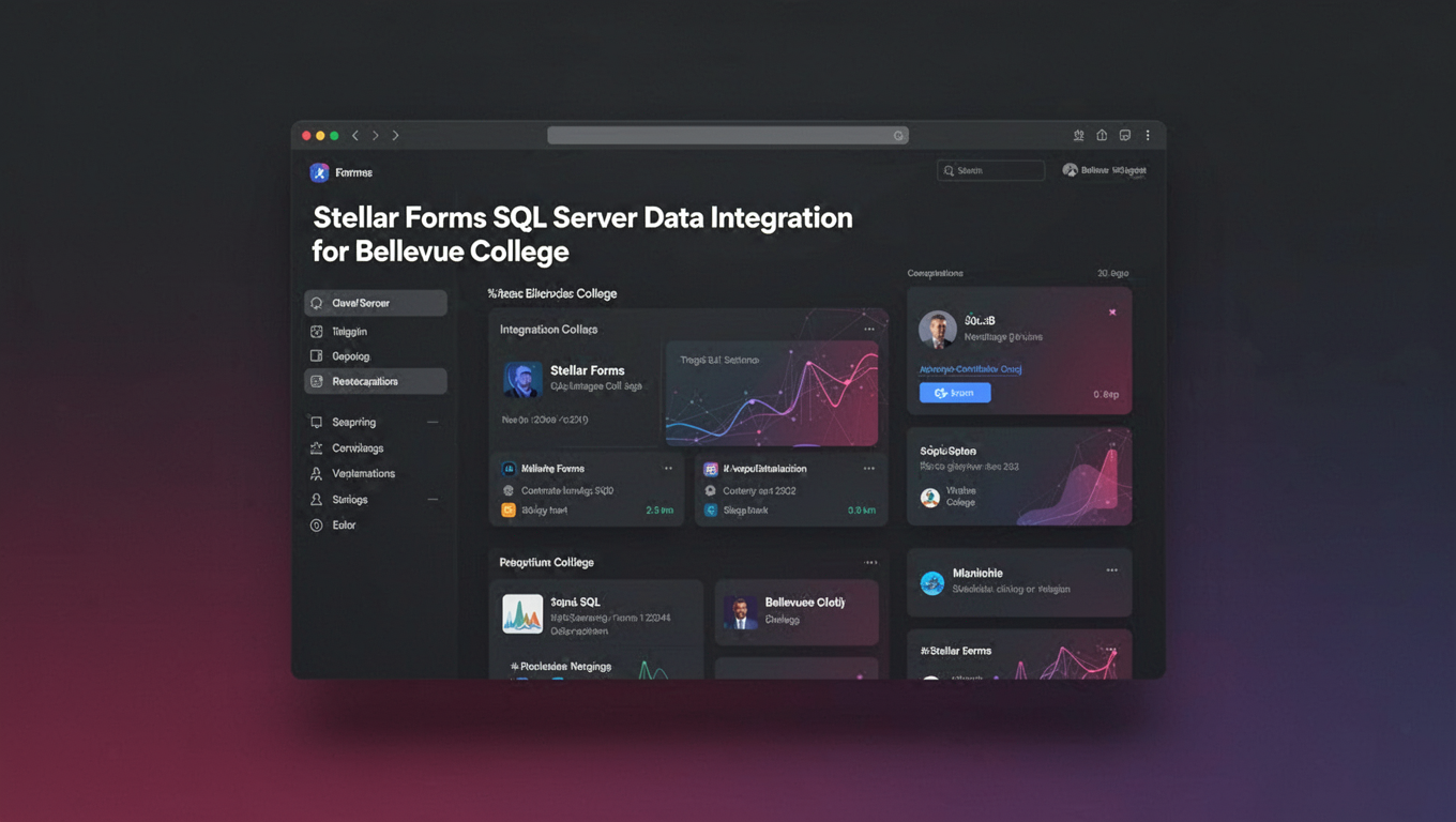 Preview of Stellar Forms SQL Server Data Integration for Bellevue College