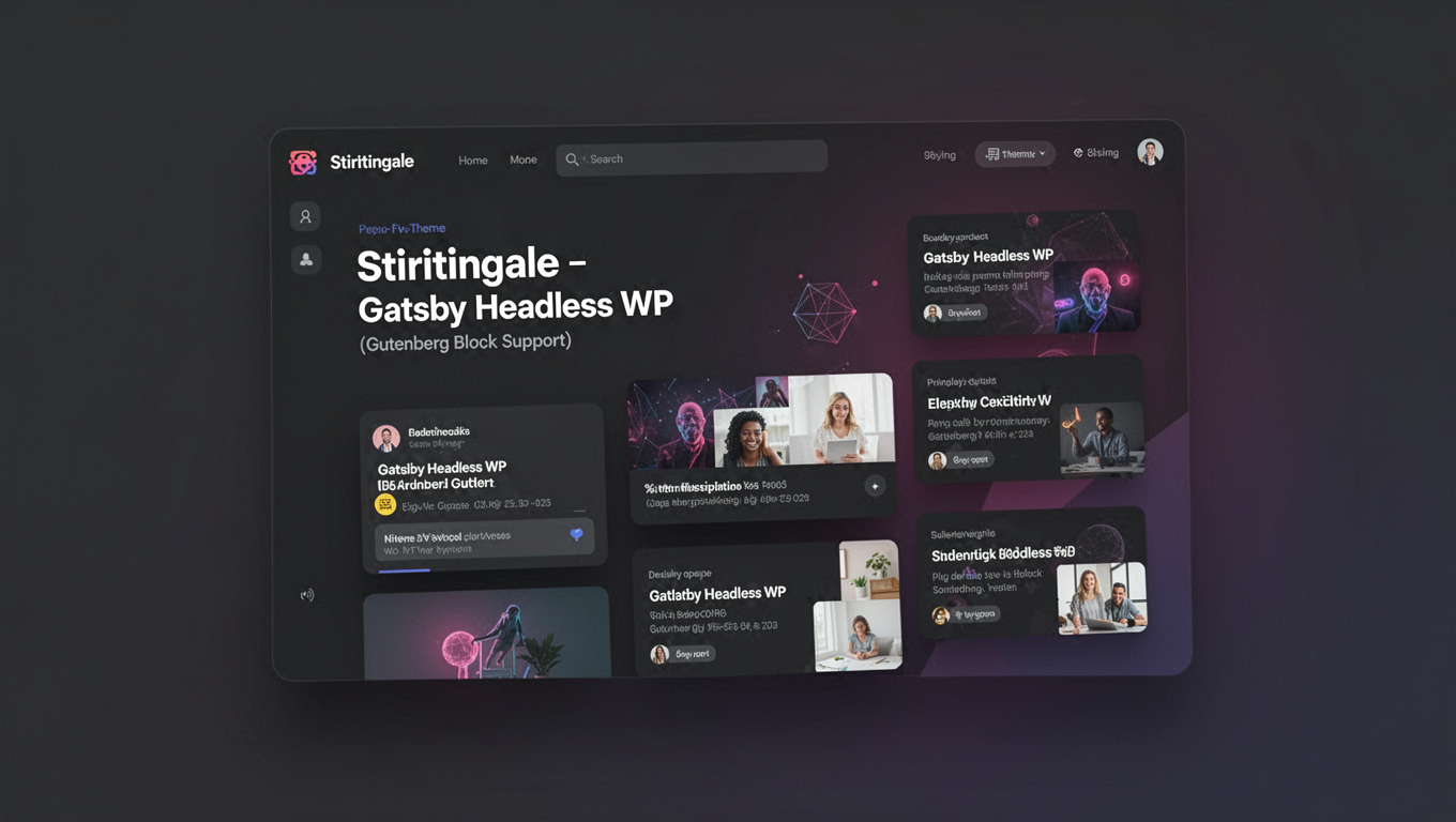 Preview of Stiritngale - Gatsby Headless WP (Gutenberg Block Support)