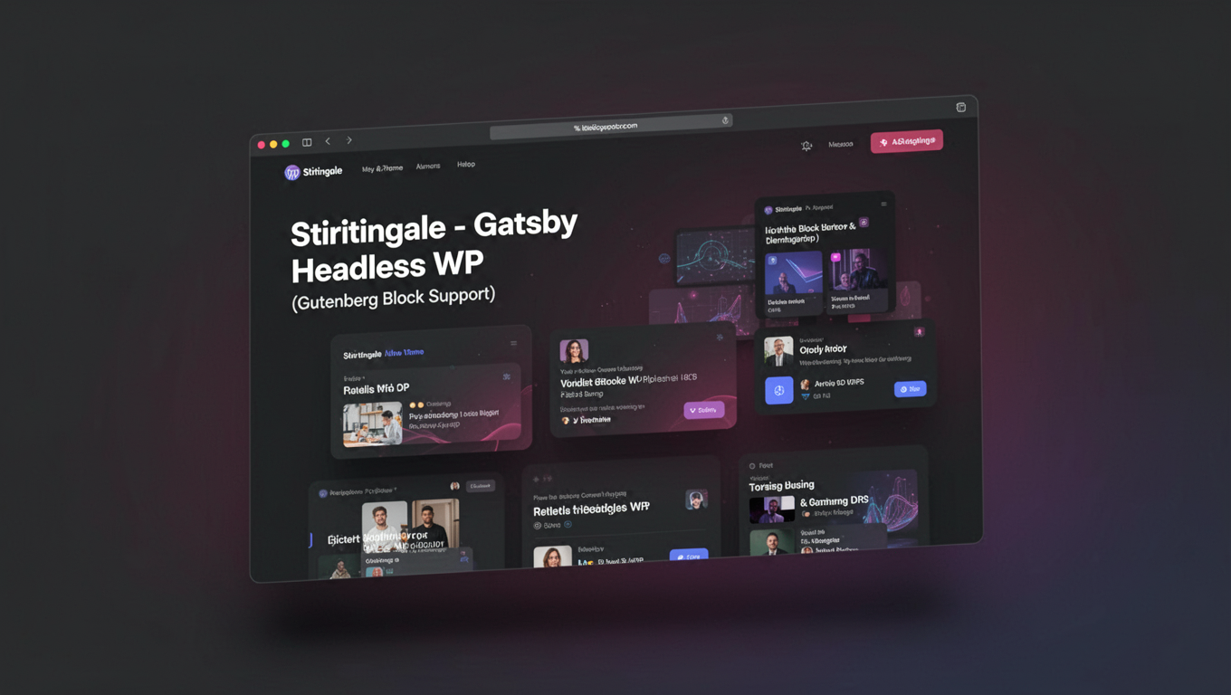 Preview of Stiritngale - Gatsby Headless WP (Gutenberg Block Support)