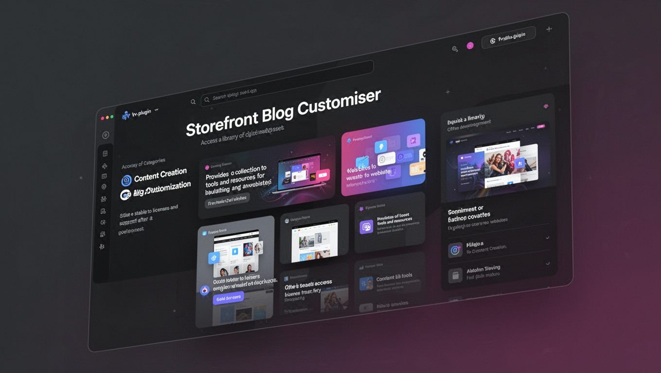 Preview of Storefront Blog Customiser