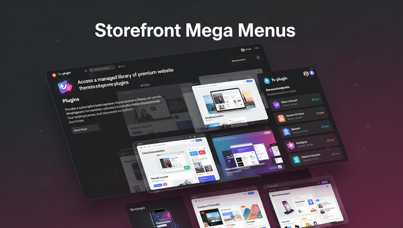 Preview of Storefront Mega Menus