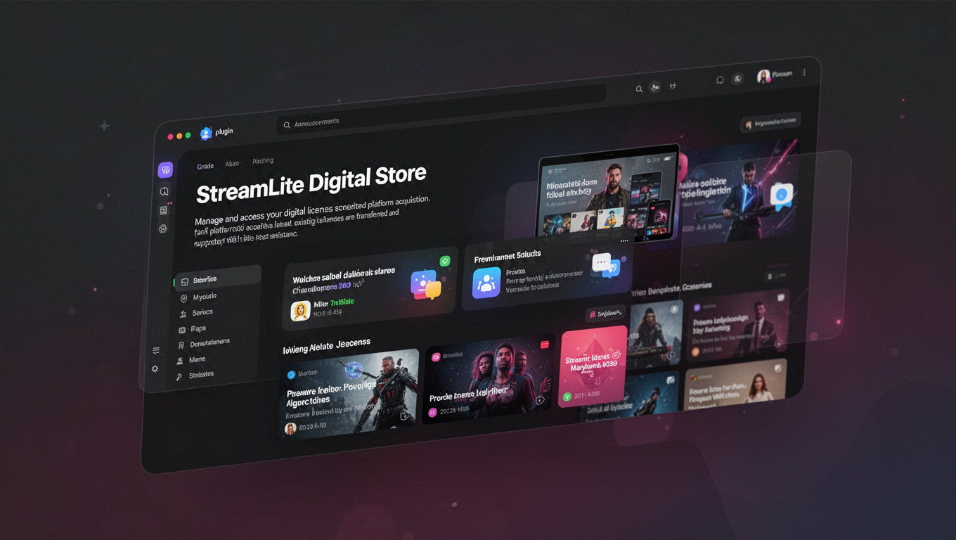 Preview of StreamLite Digital Store
