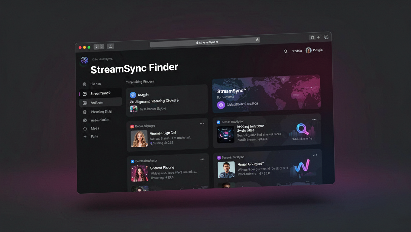 Preview of StreamSync Finder