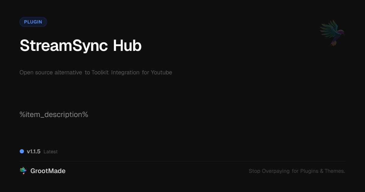 Preview of StreamSync Hub