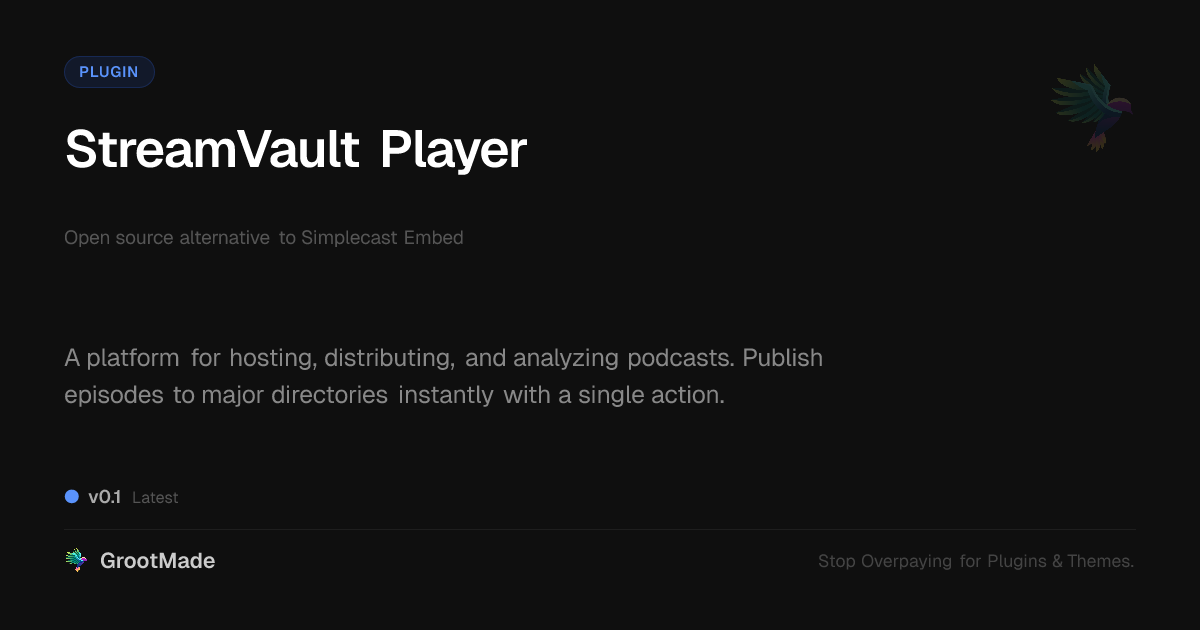 Preview of StreamVault Player