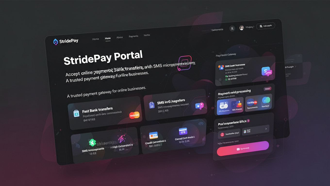Preview of StridePay Portal